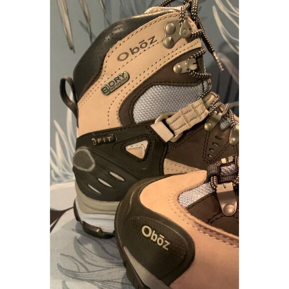 Oboz Beartooth B-Dry gray Waterproof Snow Work Hiking Boots women’s Sz 6 - Picture 9 of 11